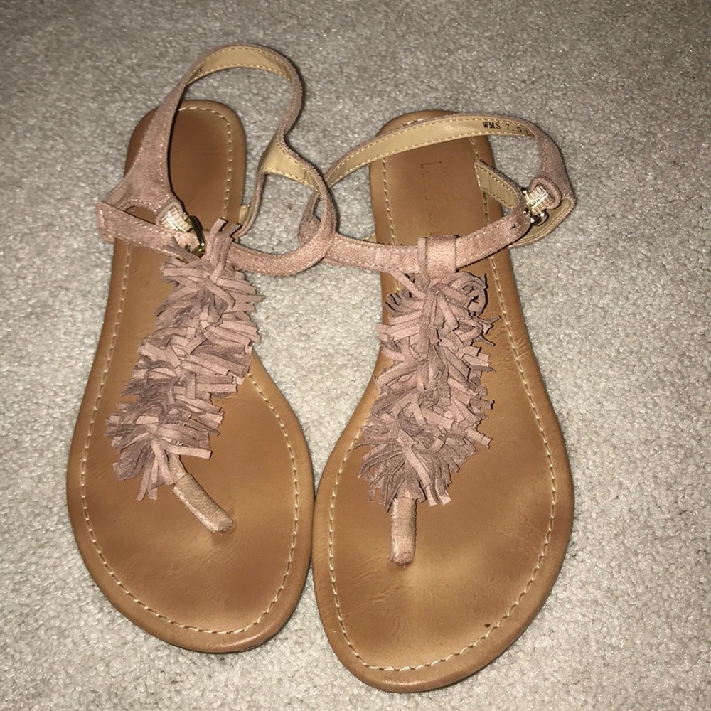 W7 Report pink tassle sandals